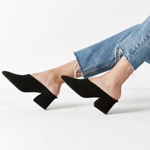 Urban Outfitters Marta Mule Heels Black Women's 9